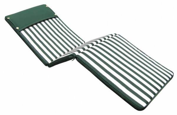 Cuscino Real Lettino 194,5x59x4 cm in Poliestere Verde