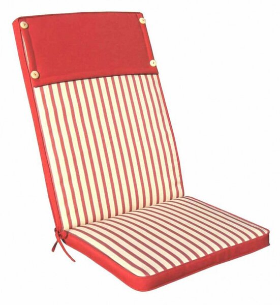 Cuscino Real Alto 113x49x4 cm in Poliestere Rosso
