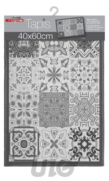 Tappeto grigio lavabile 40x60 cm Persane – douceur d'intérieur