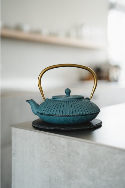 Teiera in ghisa blu 1,1 l Linhai - Bredemeijer