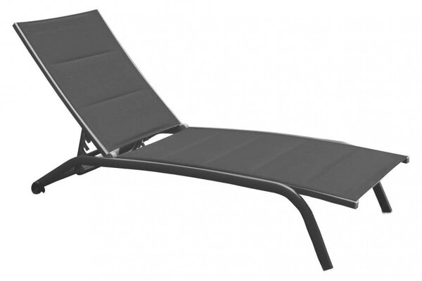 Lettino Prendisole da Giardino Itaca Impilabile 194x71x83 h cm in Alluminio Antracite