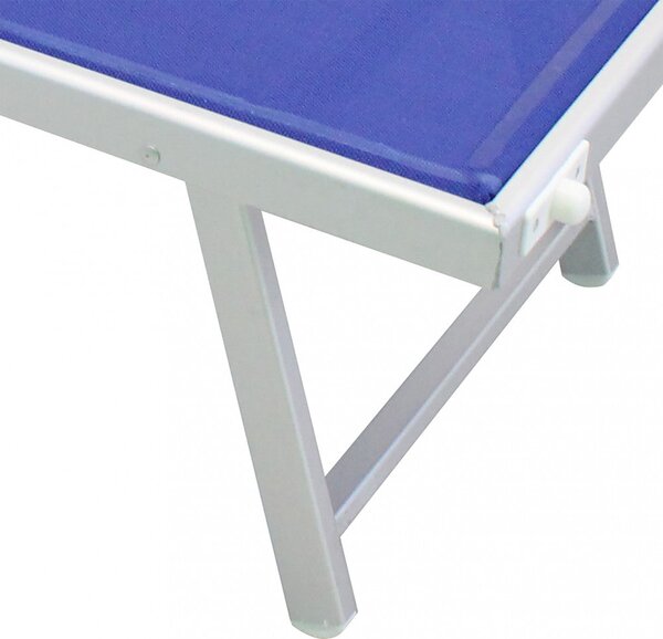 Lettino Prendisole da Giardino Bari 181x61x38 h cm in Alluminio Blu