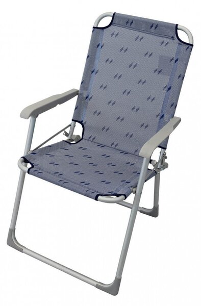Spiaggina Pieghevole 52x55x92 h cm in Textilene Azzurro