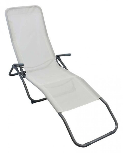 Spiaggina Samba 143x59x97 h cm in Textilene Bianco