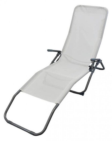 Spiaggina Samba 143x59x97 h cm in Textilene Bianco