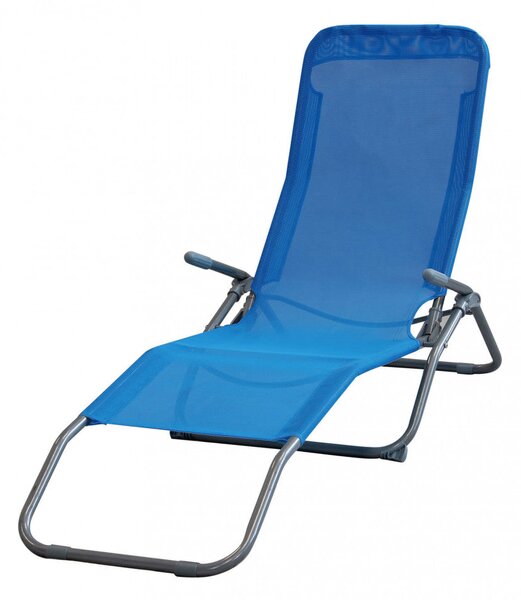 Spiaggina Samba 143x59x97 h cm in Textilene Blu