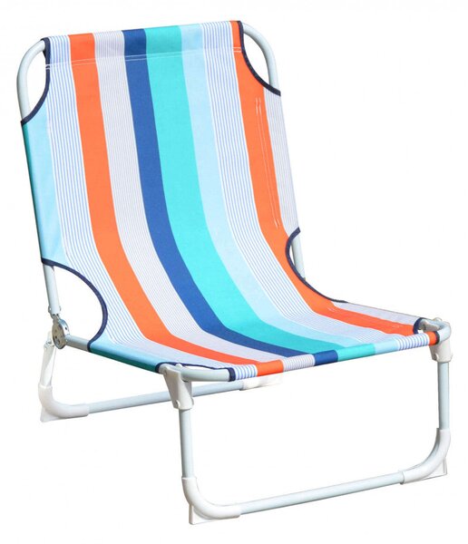 Spiaggina Garda Oxford 58x52x19/63 h cm in Acciaio Multicolor