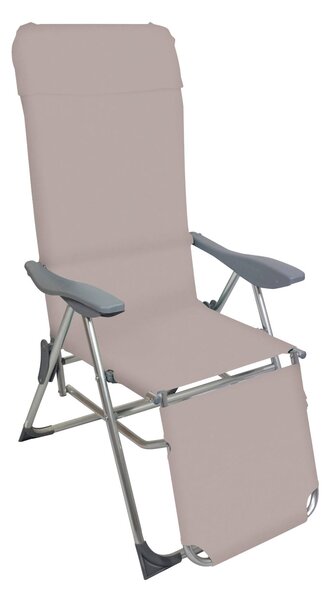 Set 4 Sedie a Sdraio Reclinabili Pieghevoli 59x76x109 cm con Poggiapiedi in Alluminio e Textilene T
