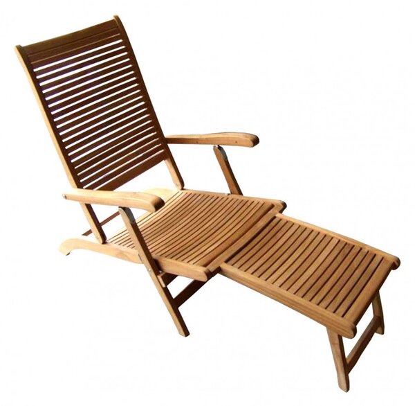 Lettino Prendisole da Giardino 59x140x90 h cm in Legno Marrone