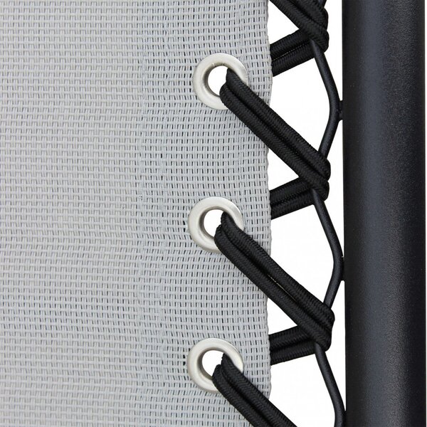 Sedia Sdraio Zero Gravity Reclinabile Pieghevole 88x65x110 h cm in Acciaio e Textilene Grigio Chiaro