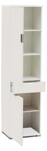 Armadio 2 Ante 1 Cassetto 45x38x174 h cm in Truciolare bilaminato Bianco