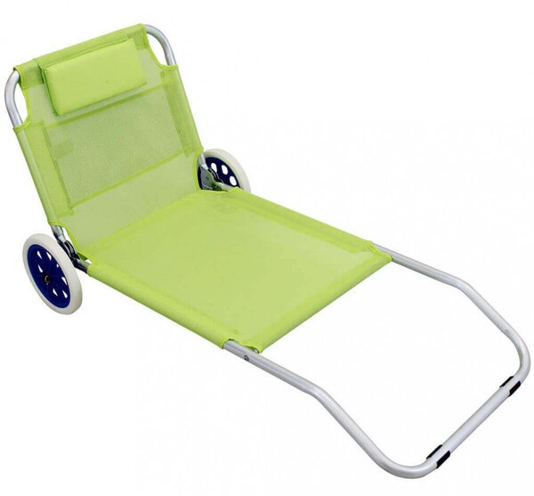 Spiaggina Carrello 145x52x62 h cm in Textilene Blu