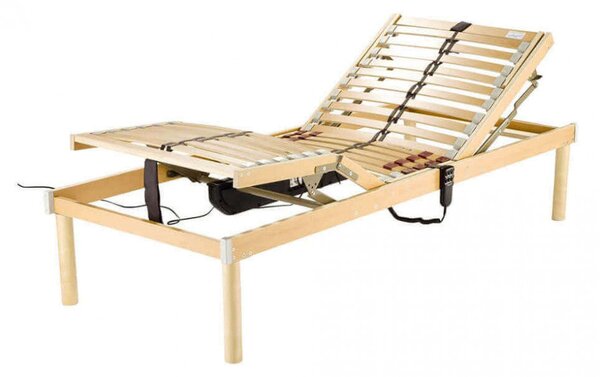 Rete Elettrica Singola 80x190 cm in Legno Marrone