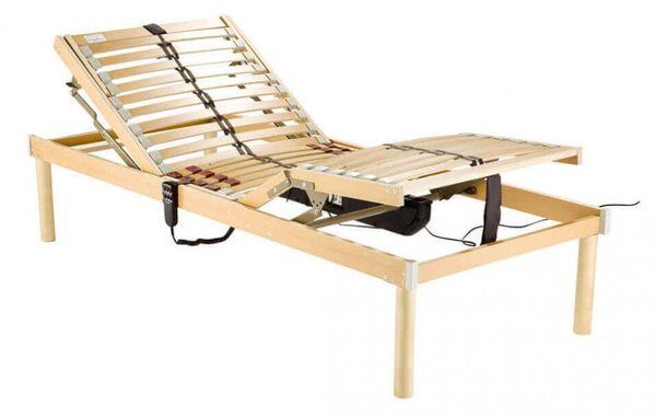 Rete Elettrica Singola 80x190 cm in Legno Marrone