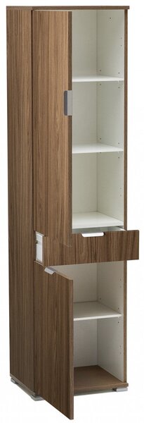 Armadio 2 Ante 1 Cassetto 45x38x174 h cm in Truciolare bilaminato Marrone