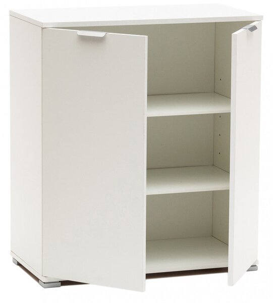 Mobiletto 2 Ante 75x38x85 h cm in Truciolare bilaminato Bianco