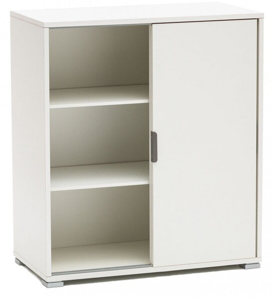 Mobiletto 2 Ante Scorrevoli 75x38x85 h cm in Truciolare bilaminato Bianca