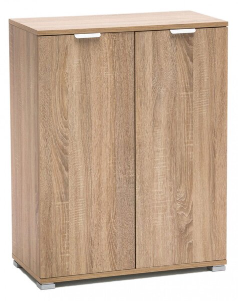 Armadietto 2 Ante 60x38x85 h cm in Truciolare bilaminato Marrone chiaro