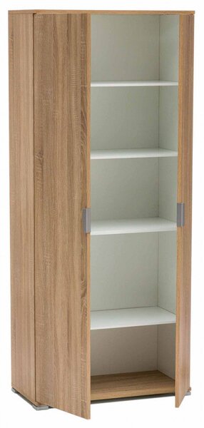 Armadio 2 Ante 75x38x174 h cm in Truciolare bilaminato Marrone chiaro