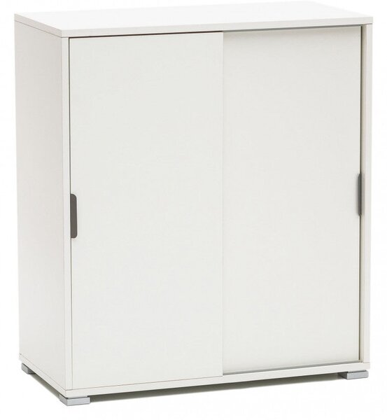 Mobiletto 2 Ante Scorrevoli 75x38x85 h cm in Truciolare bilaminato Bianca