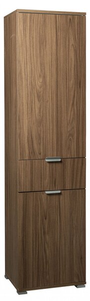 Armadio 2 Ante 1 Cassetto 45x38x174 h cm in Truciolare bilaminato Marrone