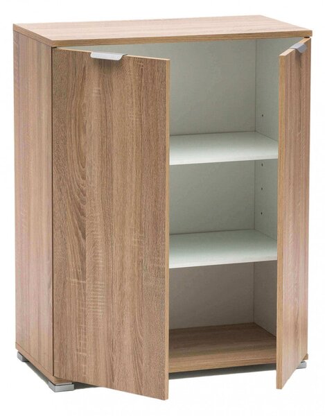 Armadietto 2 Ante 60x38x85 h cm in Truciolare bilaminato Marrone chiaro