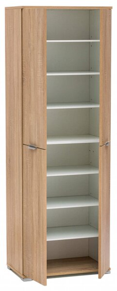 Armadio 4 Ante 75x38x174 h cm in Truciolare bilaminato Marrone chiaro