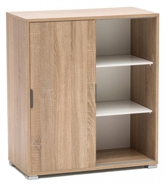 Mobiletto 2 Ante Scorrevoli 75x38x85 h cm in Truciolare bilaminato Naturale