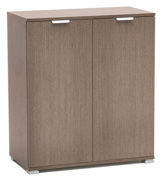 Mobiletto 2 Ante Rovere 75x38x85 h cm in Truciolare bilaminato Grigio