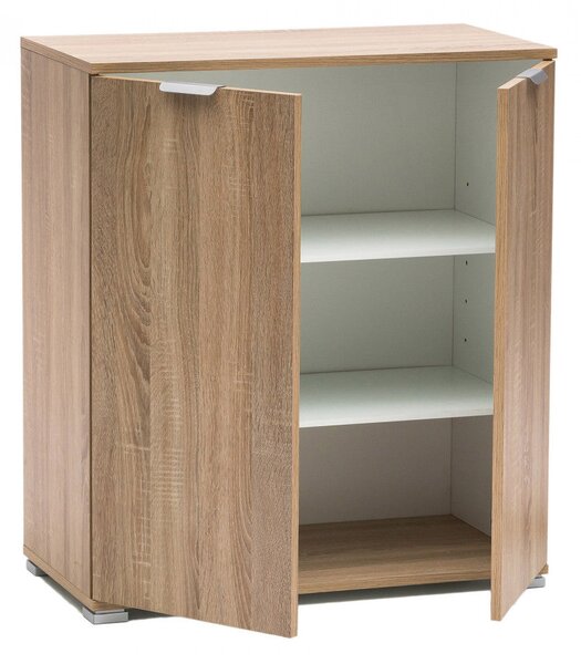 Mobiletto 2 Ante 75x38x85 h cm in Truciolare bilaminato Naturale