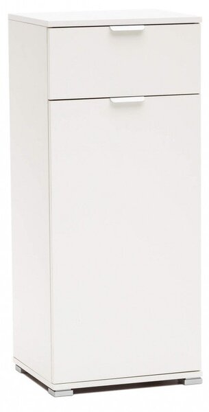 Mobiletto con 1 Anta e 1 Cassetto 45x38x103 h cm in Truciolare bilaminato Bianca
