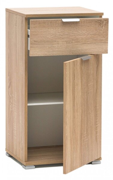 Mobiletto con 1 Anta e 1 Cassetto 75x36,5x174 h cm in Truciolare bilaminato Naturale