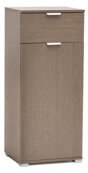 Mobiletto con 1 Anta e 1 Cassetto 45x38x103 h cm in Truciolare bilaminato Rovere Grigio