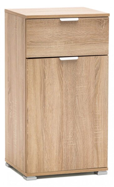 Mobiletto con 1 Anta e 1 Cassetto 75x36,5x174 h cm in Truciolare bilaminato Naturale