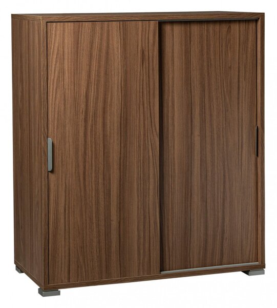 Mobiletto 2 Ante Scorrevoli 75x38x85 h cm in Truciolare bilaminato Noce