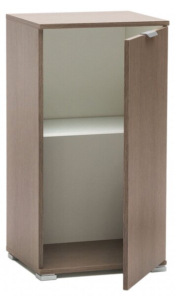 Mobiletto 1 Anta 45x38x85 h cm in Truciolare bilaminato Rovere Grigio
