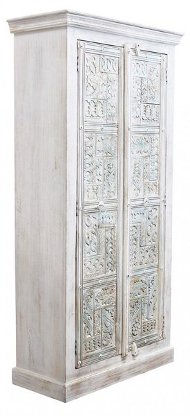 Armadio Zach 90x40x180 h cm in Legno Bianco