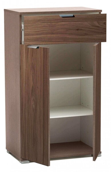 Mobiletto con 2 Anta e 1 Cassetto 60x38x103 h cm in Truciolare bilaminato Noce