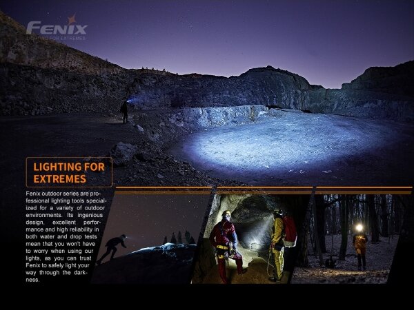 Fenix HM60R - LED Dimmerabile ricaricabile lampada da testa 4xLED/2xCR123A IP68 1300 lucente 300 h
