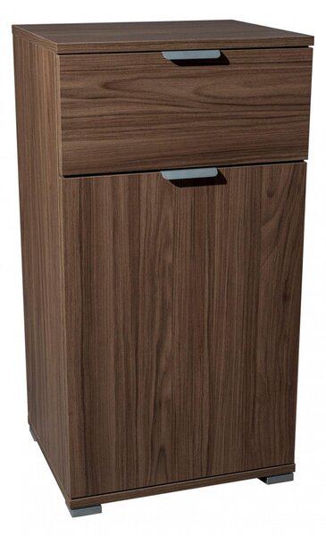 Mobiletto con 1 Anta e 1 Cassetto 45x38x85 h cm in Truciolare bilaminato Noce