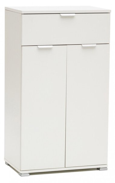 Mobiletto con 2 Anta e 1 Cassetto 60x38x103 h cm in Truciolare bilaminato Bianca