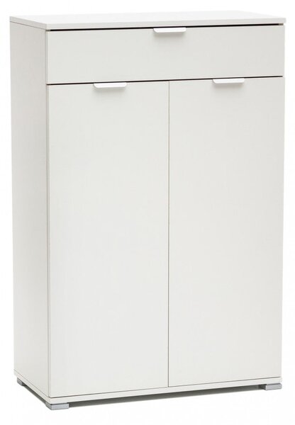 Mobiletto con 2 Anta e 1 Cassetto 75x38x112 h cm in Truciolare bilaminato Bianca