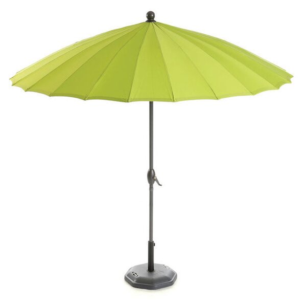 Ombrellone da Giardino Rotondo 2.6m con Apertura e Chiusura a Manovella Taddei Shanghai Verde