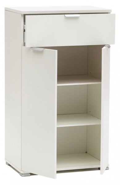 Mobiletto con 2 Anta e 1 Cassetto 60x38x103 h cm in Truciolare bilaminato Bianca