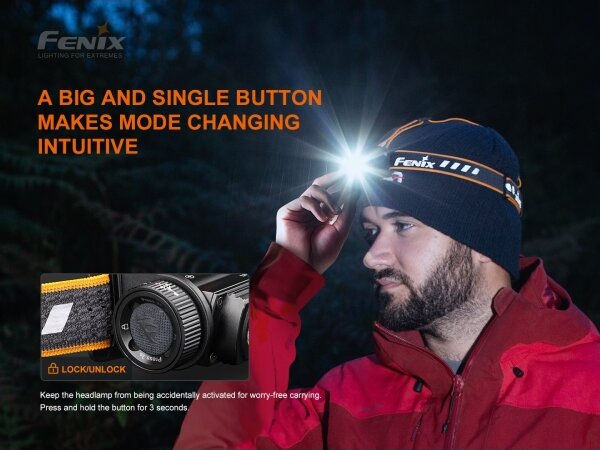 Fenix HM60R - LED Dimmerabile ricaricabile lampada da testa 4xLED/2xCR123A IP68 1300 lucente 300 h