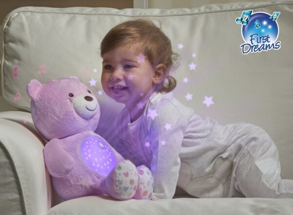 Chicco - Proiettore con melodia BABY BEAR 3xAAA rosa
