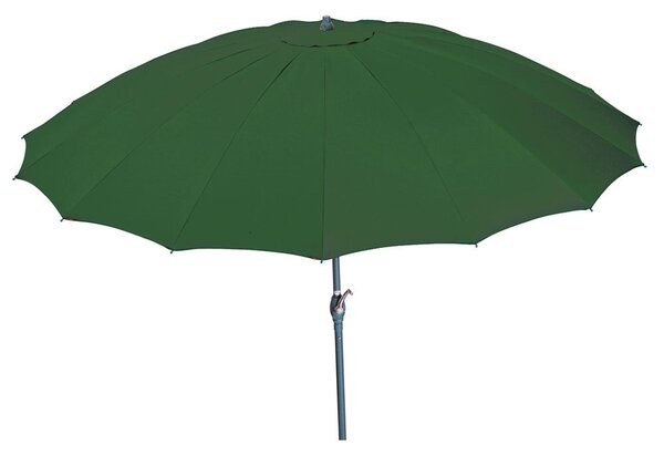 Ombrellone a Cupola da Giardino in Alluminio Ø2,70m con Manovella Vorghini Kyoto Verde