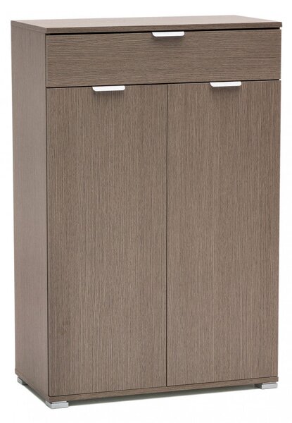 Mobiletto con 2 Anta e 1 Cassetto 75x38x112 h cm in Truciolare bilaminato Rovere Grigio