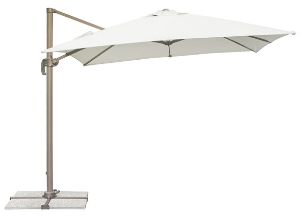 Ombrellone da Giardino Decentrato in Alluminio 3X3m con Maniglione Vorghini Handle Ecrù