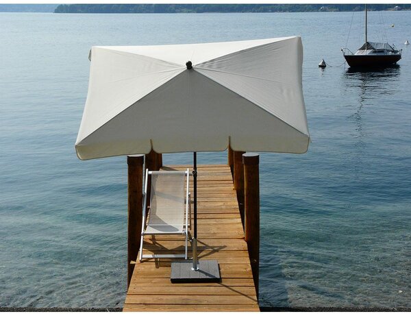 Ombrellone da Giardino 210x130 cm Palo Ø27 mm in Acciaio Maffei Novara Ecru